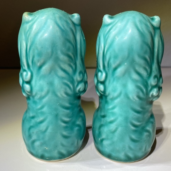 RARE Vintage Asian Bluegreen Dogs from Japan, Salt and Pepper Shaker Set - Picture 2 of 7